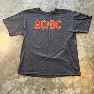 AC/DC Official Band Graphic Tee Shirt Gray XL